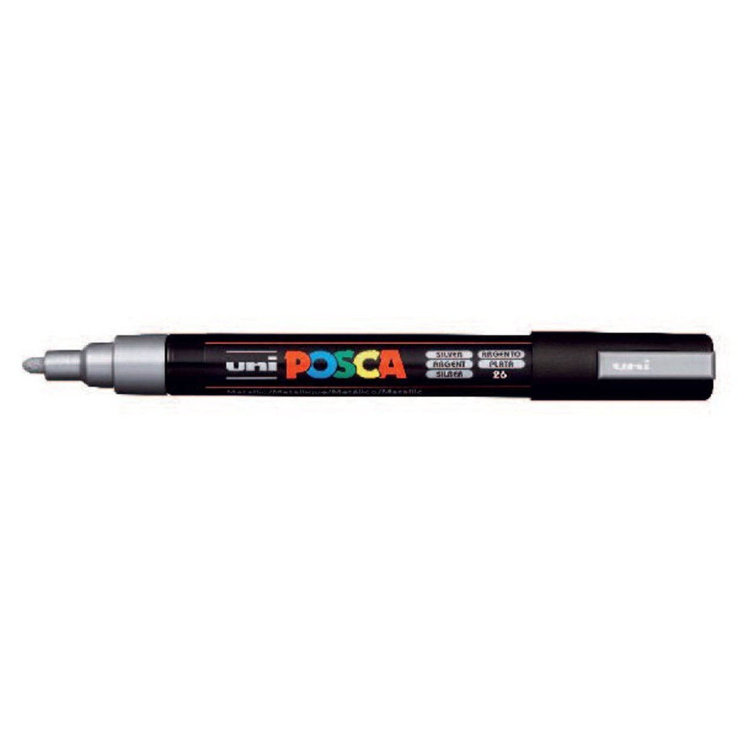 Silver - Uni Posca Marker Pen - PC-5M - Medium Tip