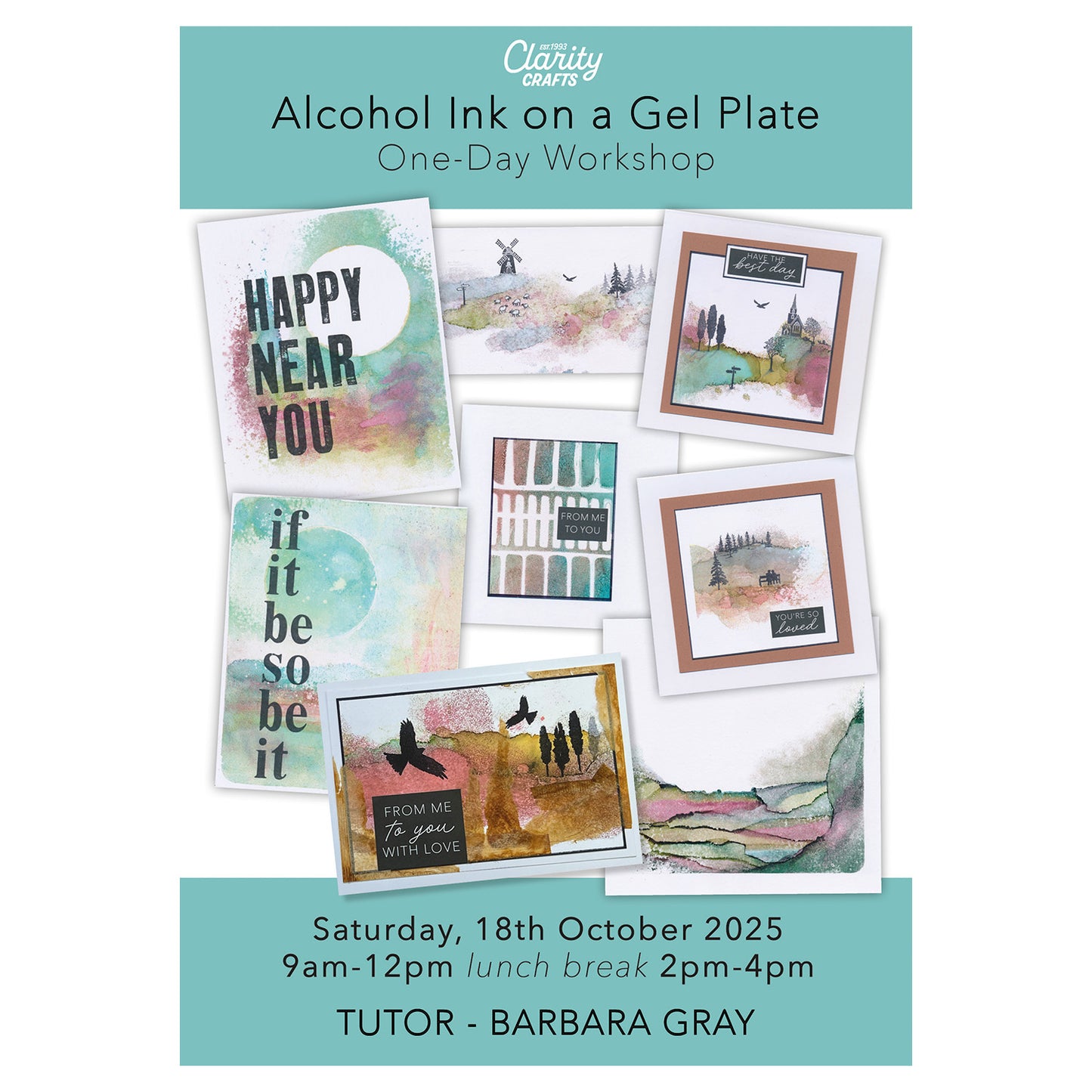 Online Workshop: Alcohol Ink on a Gel Plate