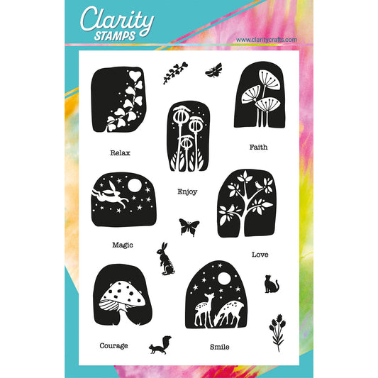 Barbara's Bijou Woodland Art Blocks A5 Stamp Set