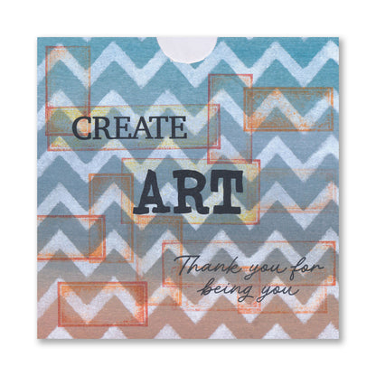 Jazz's Voucher Pouch Sentiments & Greeting A5 & A6 Square Stamp & Mask Duo