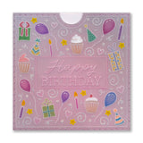 Jazz's Happy Birthday Pouch A5 Square Groovi Plate