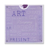 Jazz's Jazz It Up Sentiments Pouch A5 Square Groovi Plate