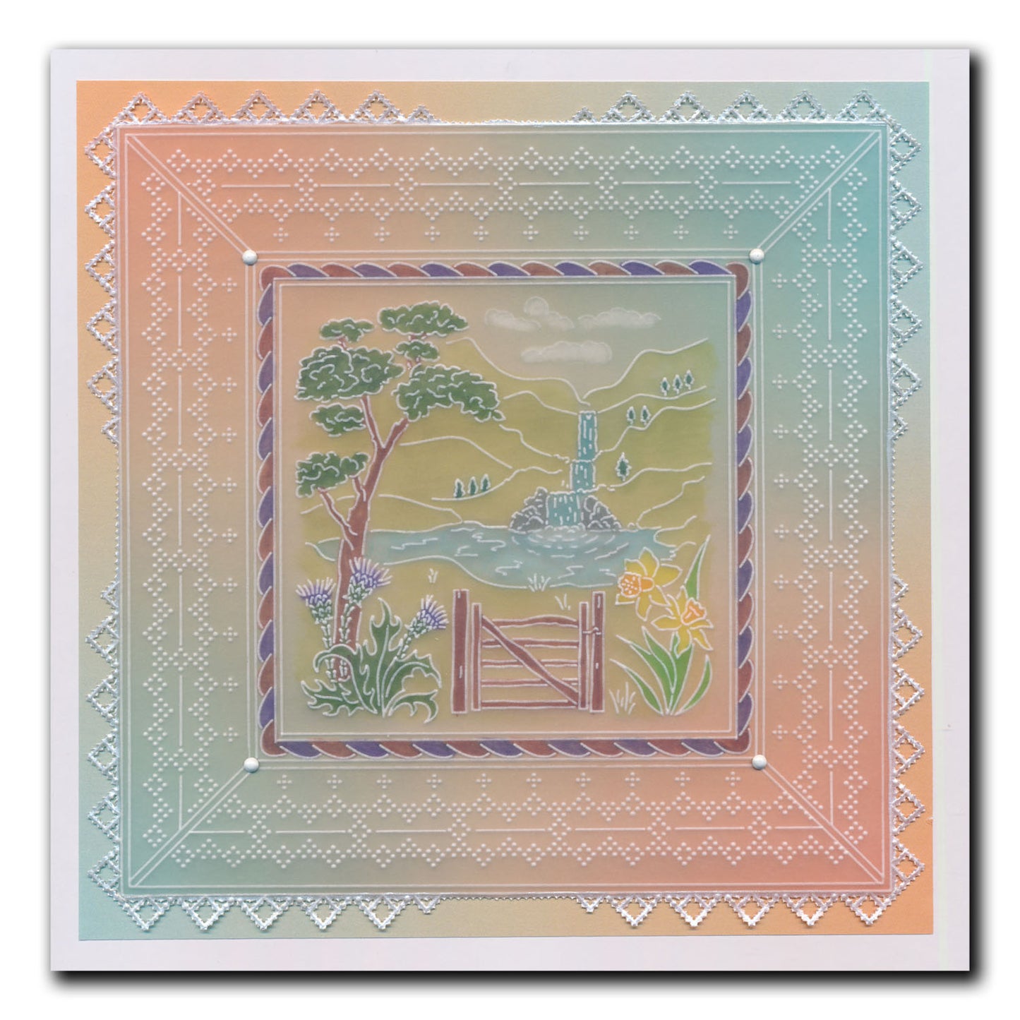 Linda's Layering Frames Set 5 - Celtic A4 Square & A5 Square Groovi Plate Collection