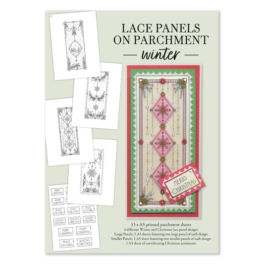 Lace Panels on Parchment - Winter