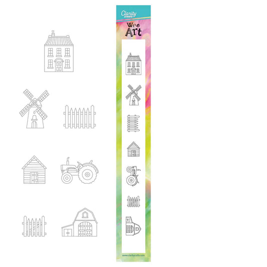 Wee Stamp Set 13 – Farm Buildings (with Mask)