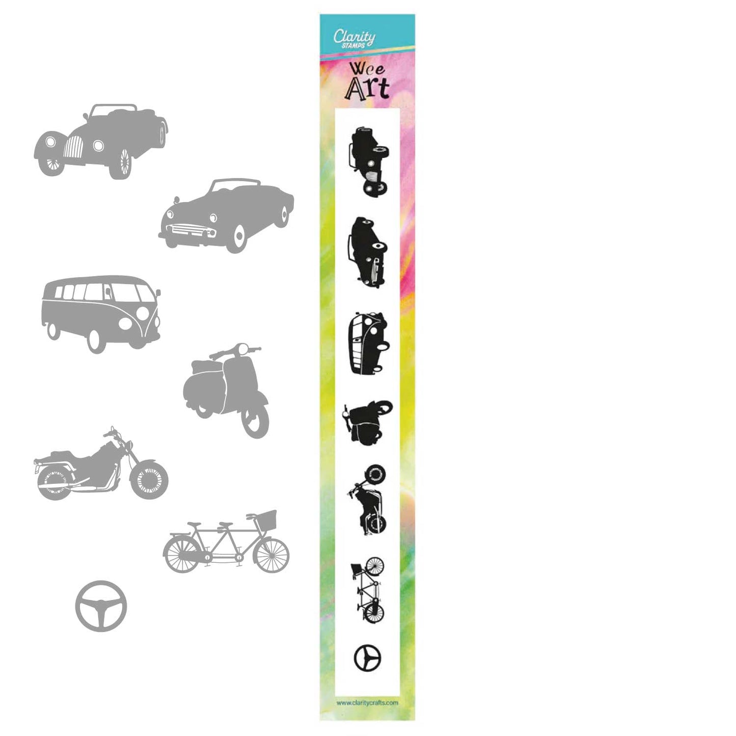 Wee Stamp Set 26 – Cars & Bikes