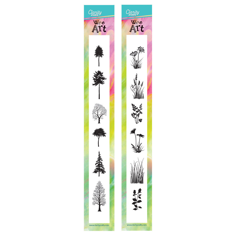 Wee Trees & Foliage Stamp Duo