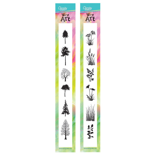Wee Trees & Foliage Stamp Duo