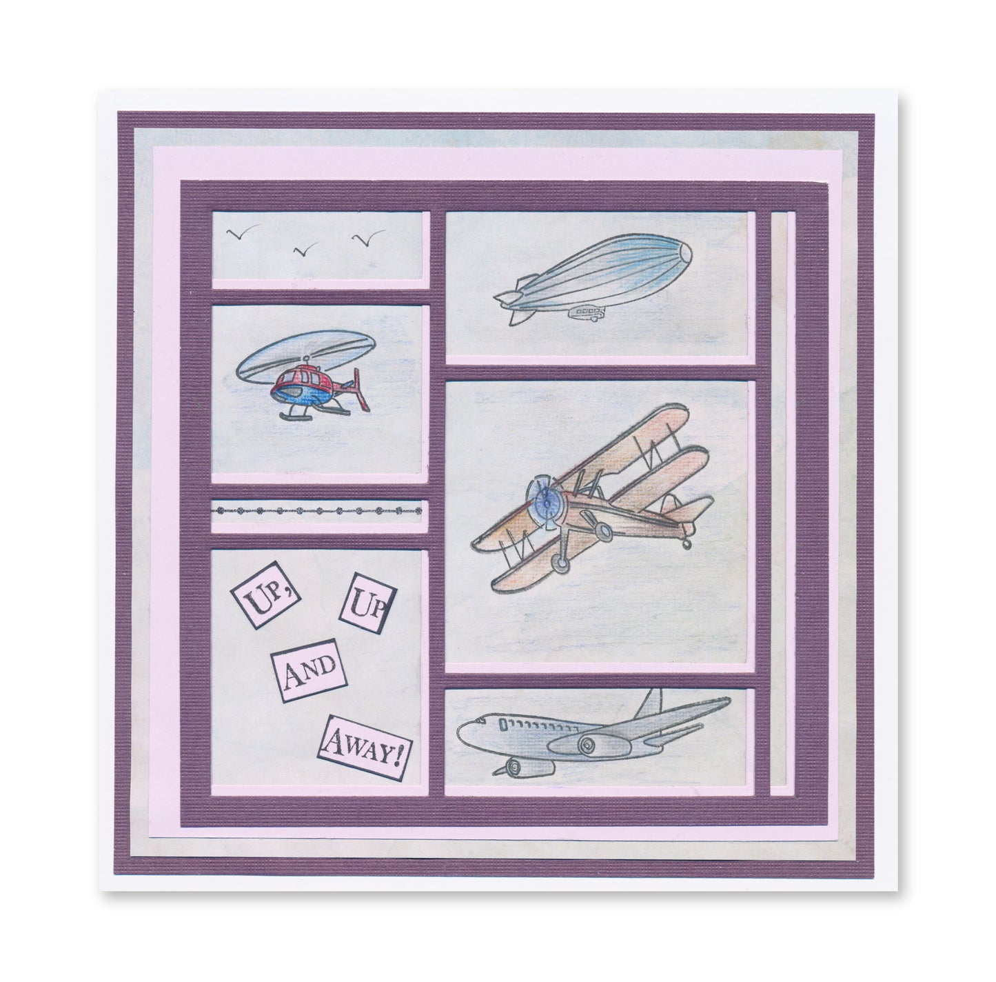 Tea Papers - Abstract Layout 1 Infusions Collage Paper 8" x 8"