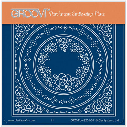 Tina's Wonderful Wildflowers Parchlet A6 Square Groovi Plate