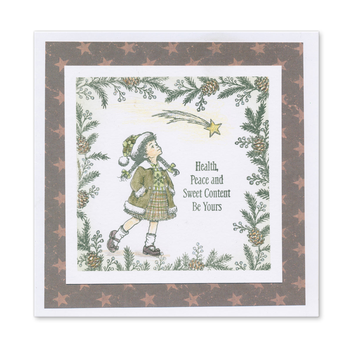 Barbara's Vintage Children Stamps & Tartan Frames Collection with FREE GIFT Blending Pen Worth £6.25