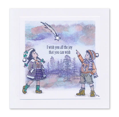 Barbara's Vintage Children Stamps & Tartan Frames Collection with FREE GIFT Blending Pen Worth £6.25