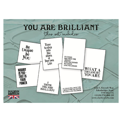 Set 08 - Quotes - You Are Brilliant - Printed Postcards