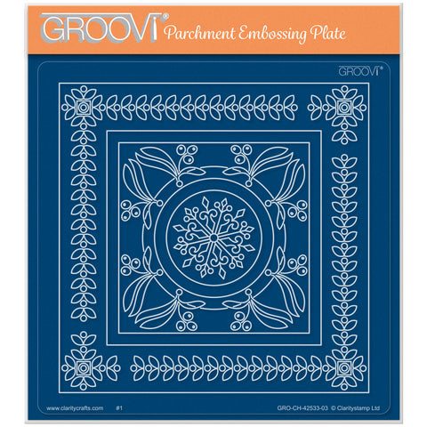 Tina's Snowflake & Mistletoe Christmas All in One A5 Square Groovi Plate