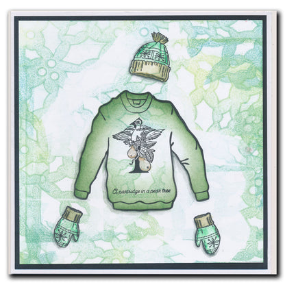 Bijou Barbara's 12 Days of Christmas, Verses & Backdrop Stamp Collection