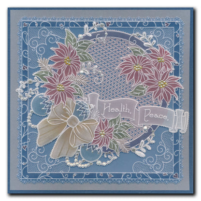 Linda's Hearty Wreath & Christmas Banners A4 Square & A5 Square Groovi Plate Duo