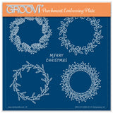 Christmas Wreaths A5 Square Groovi Plate