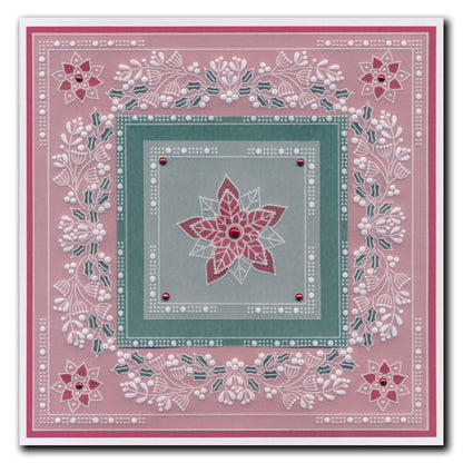 Tina's Small Christmas Corners 1 A5 Square Groovi Plate