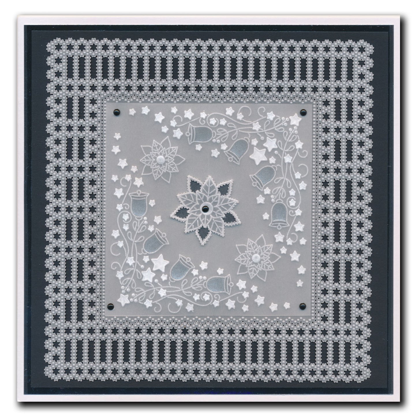 Tina's Small Christmas Corners 1 A5 Square Groovi Plate