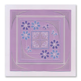 Tina's Floral Embroidery Parchlets A6 Square Groovi Plate Collection