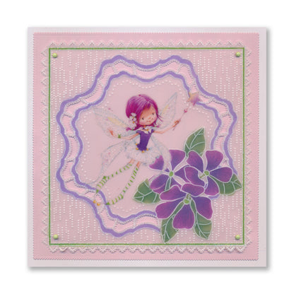 Groovi Grid Overlay - Birthday Wish A5 Square Groovi Plate