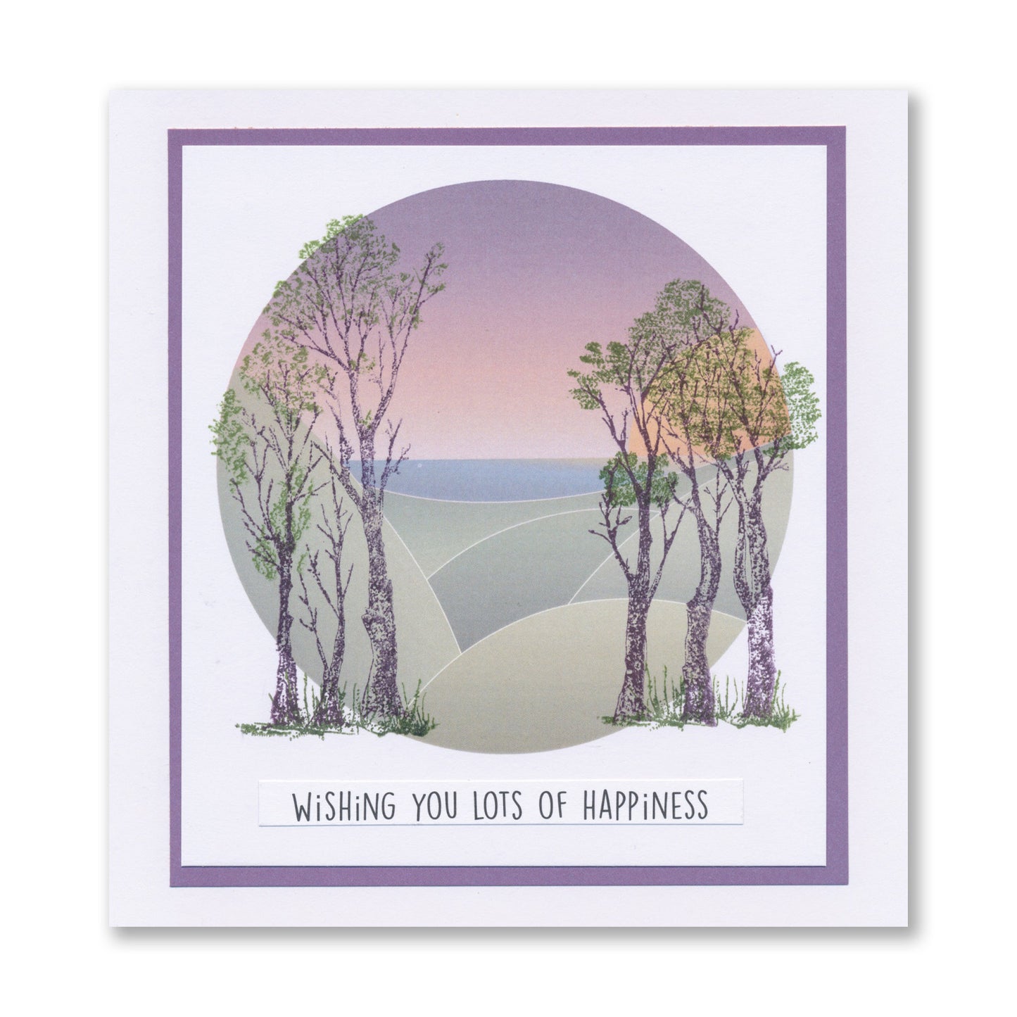 Barbara's Dotted Tree Canopy Scene A4 Square Stamp Set