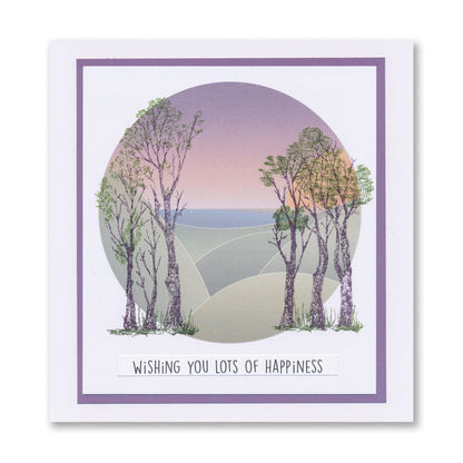 Barbara's Dotted Tree Canopy Scene A4 Square Stamp Set