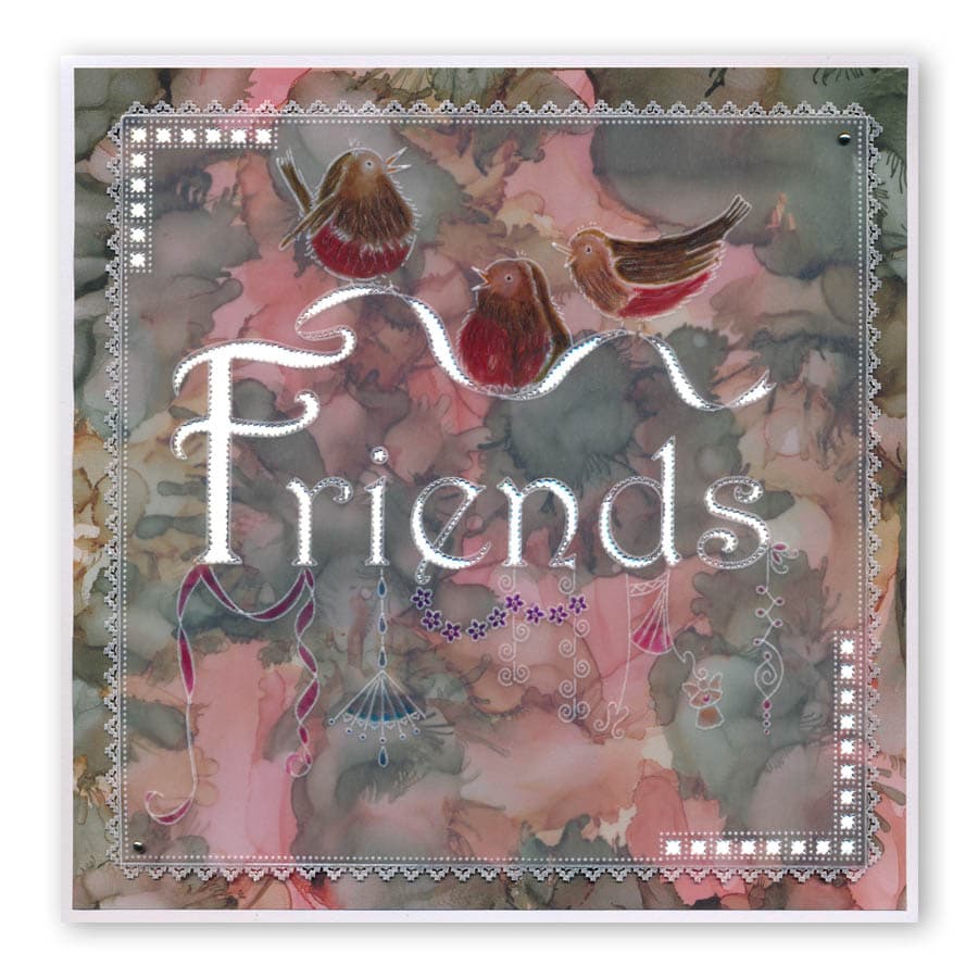 Linda's Friends Dangles A5 Groovi Plate