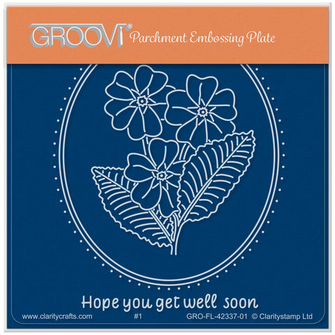 Get Well Soon Primrose A6 Square Groovi Plate