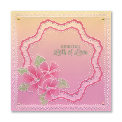 Groovi Grid Overlay - Birthday Wish A5 Square Groovi Plate
