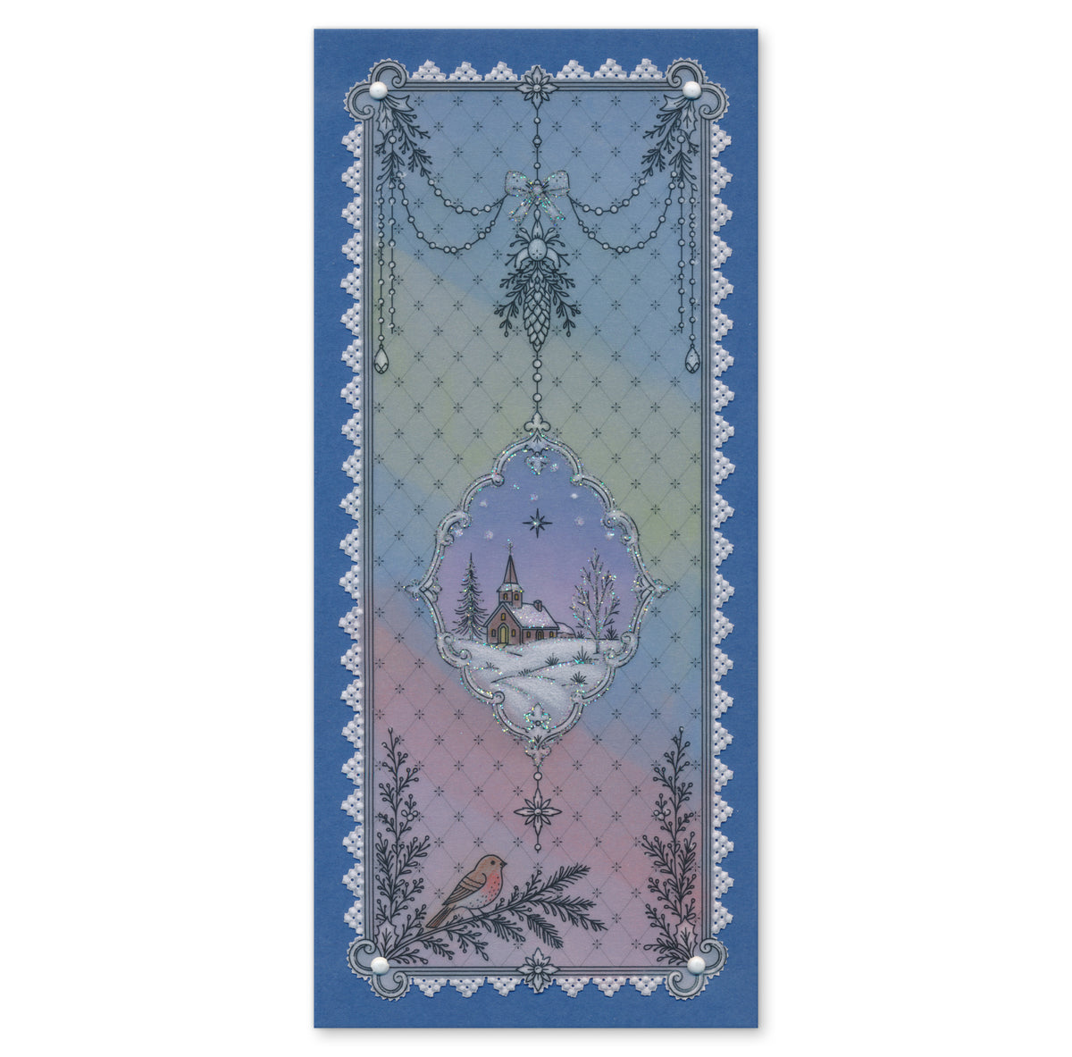 Lace Panels on Parchment - Winter