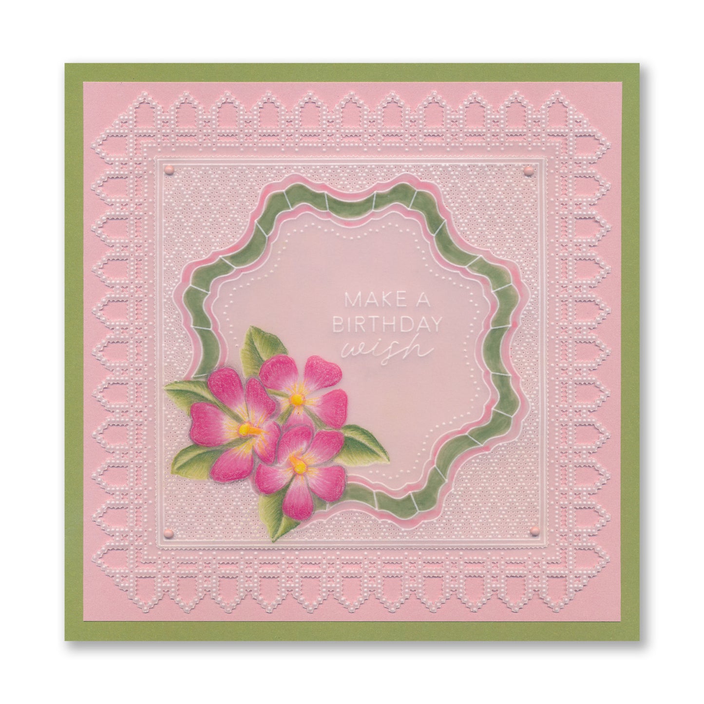 Groovi Grid Overlay - Birthday Wish A5 Square Groovi Plate