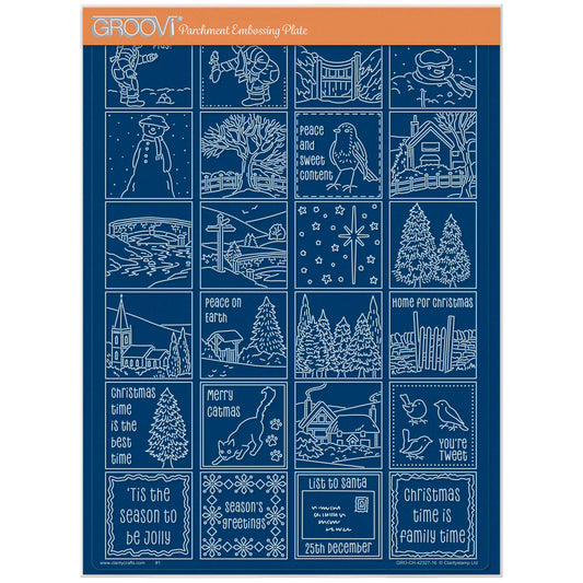 Jayne Nestorenko Christmas Winter Scenes Sampler A4 Groovi Plate