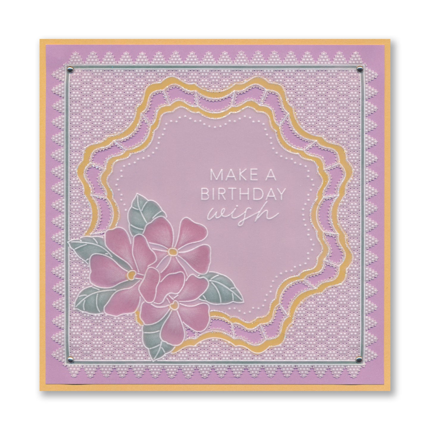 Groovi Grid Overlay - Birthday Wish A5 Square Groovi Plate