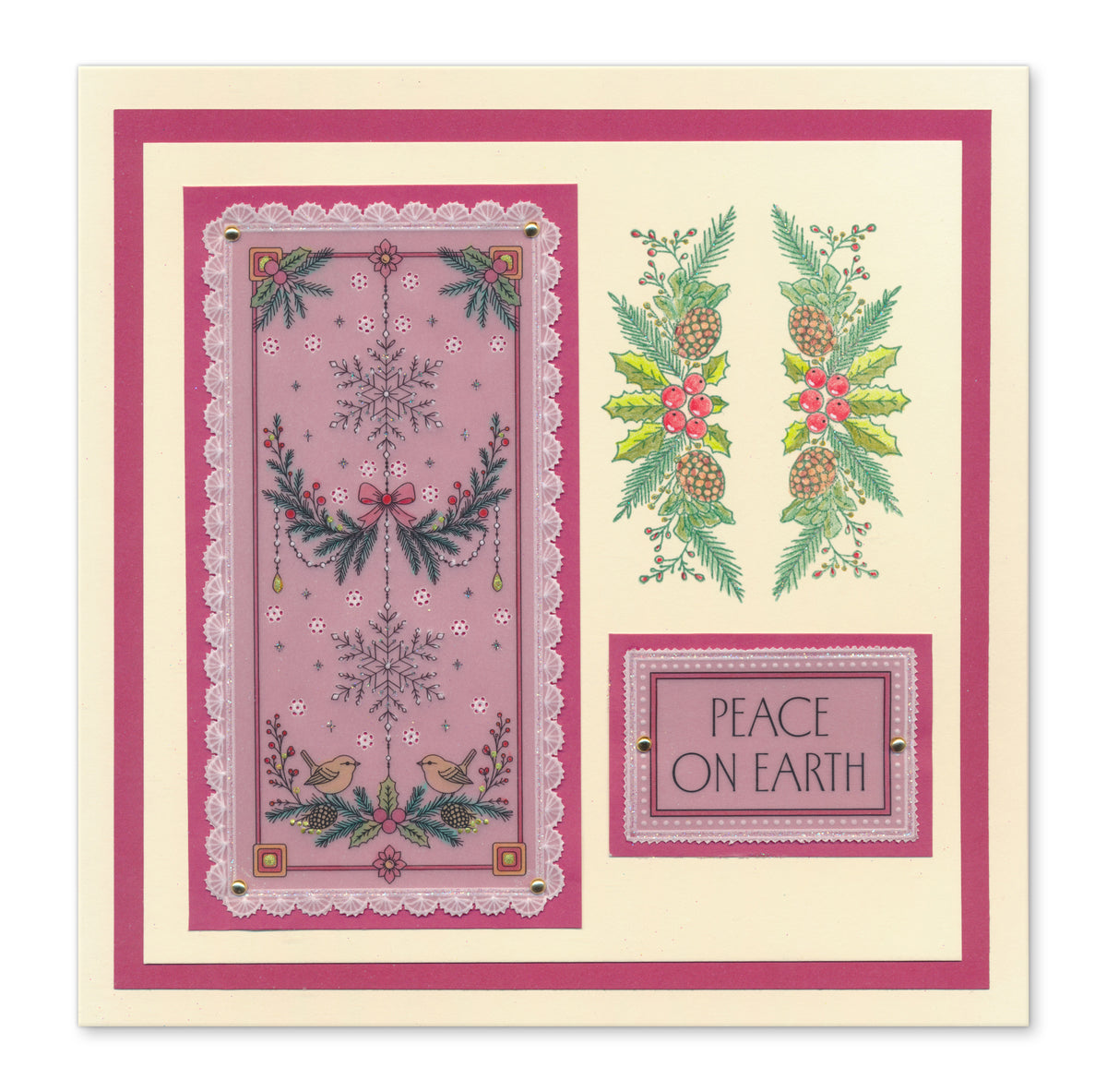 Lace Panels on Parchment - Winter