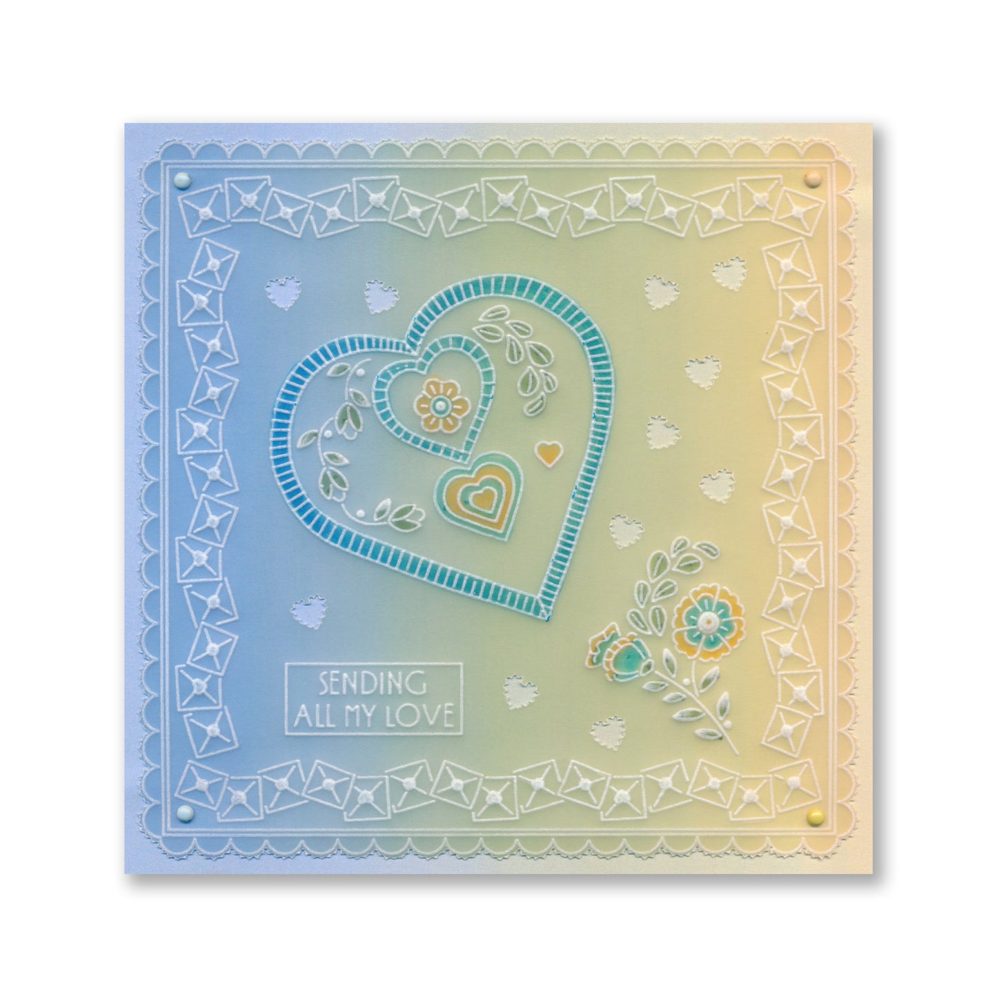 Barbara's Floral Hearts A6 Groovi Plate