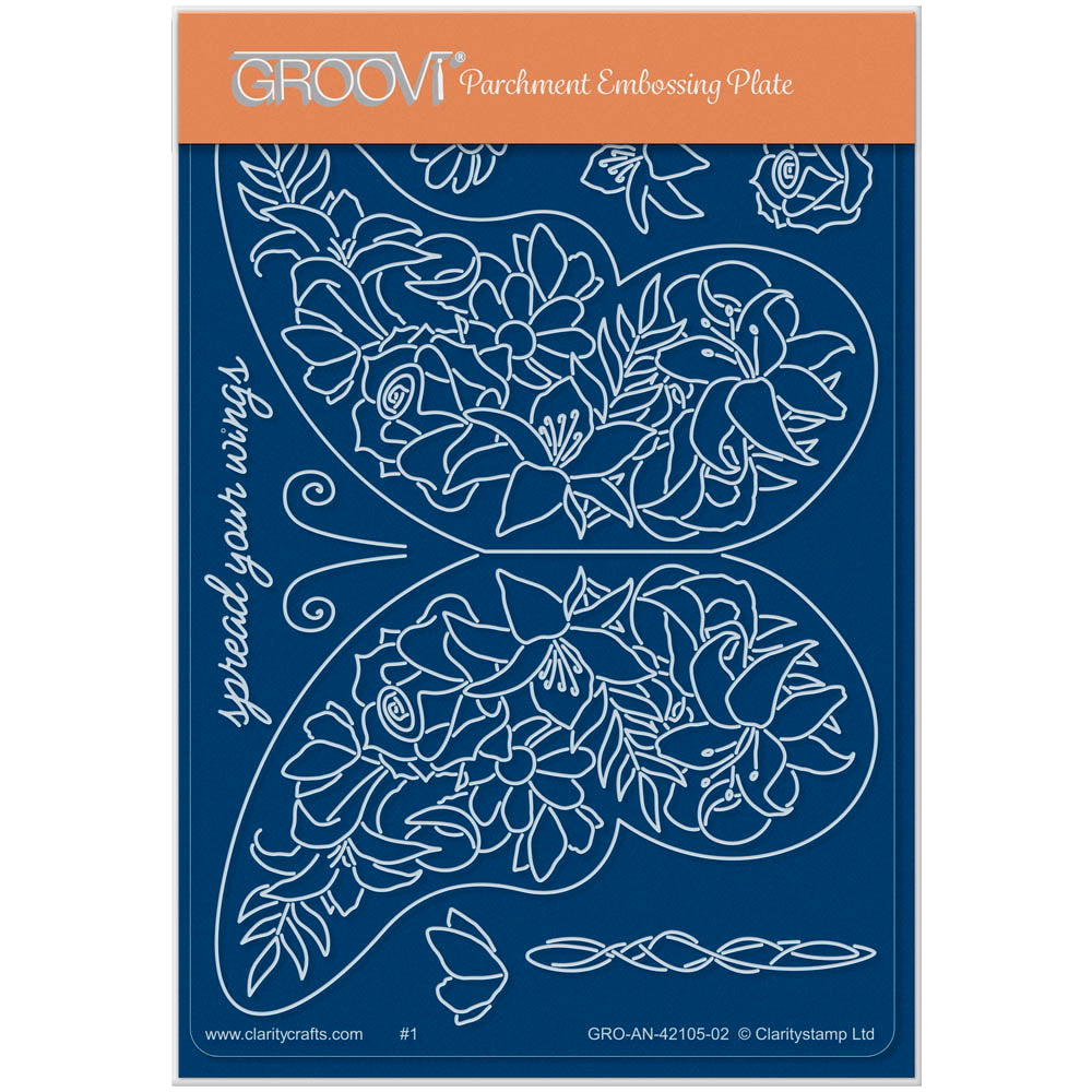Bouquet Butterfly A6 Groovi Plate