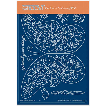 Bouquet Butterfly A6 Groovi Plate