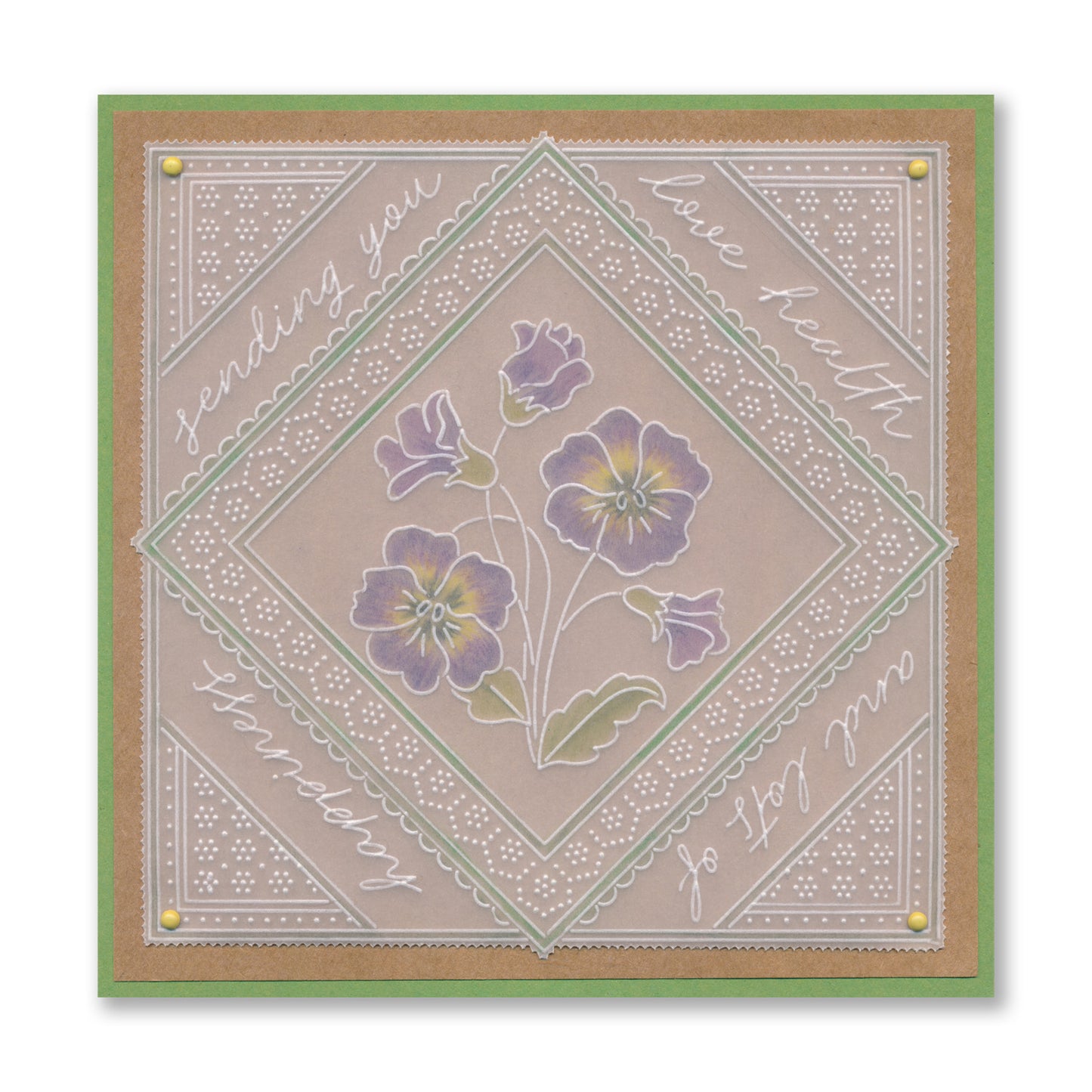 Groovi Grid Overlay - Love, Health & Happiness A5 Square Groovi Plate