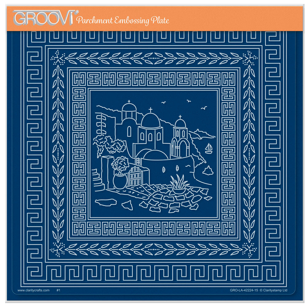 Linda's Santorini Layering Frame A4 Square Groovi Plate