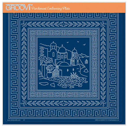 Linda's Santorini Layering Frame A4 Square Groovi Plate