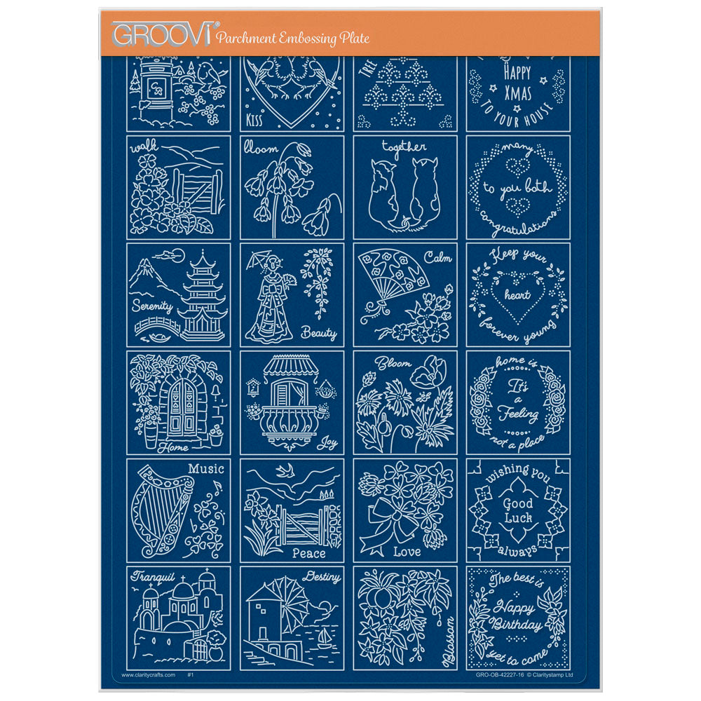 Linda's Layering Frames Sampler A4 Groovi Plate