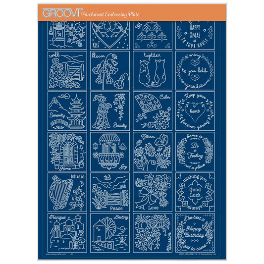 Linda's Layering Frames Sampler A4 Groovi Plate