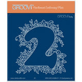 Linda's Floral Number 2 A6 Square Groovi Plate