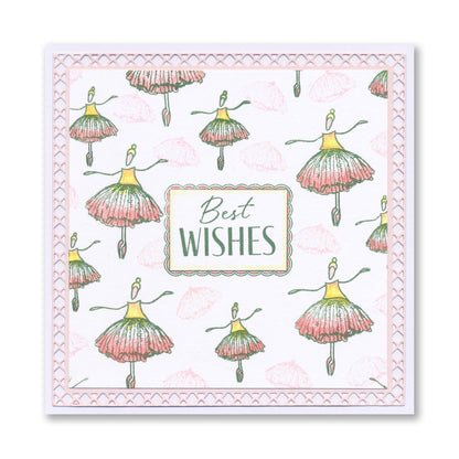 Dotted Blooms & Sentiment Stalks - Set 1 - Happy Birthday A5 Stamp & Mask Set