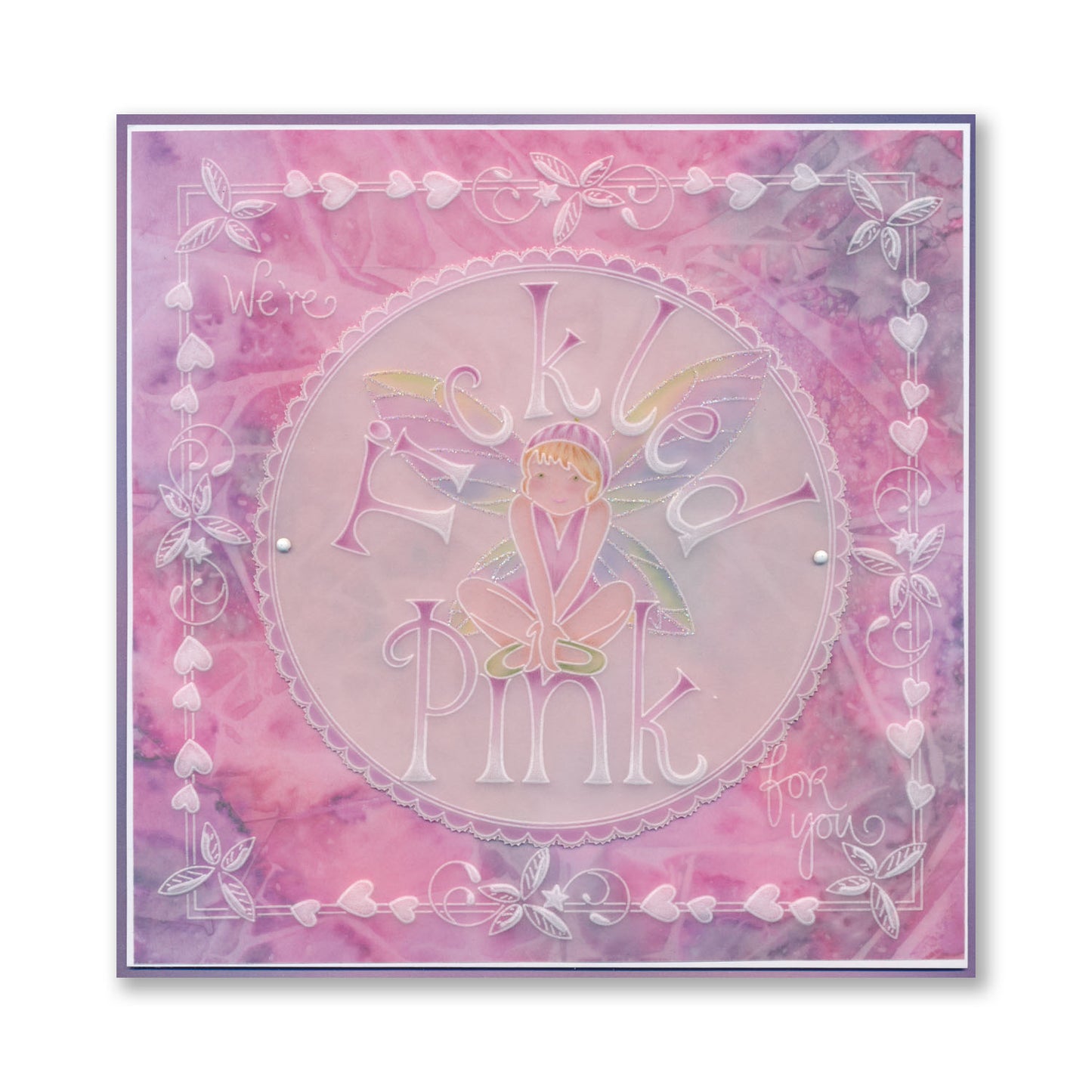 Mel's Tickled Pink A5 Square Groovi Plate