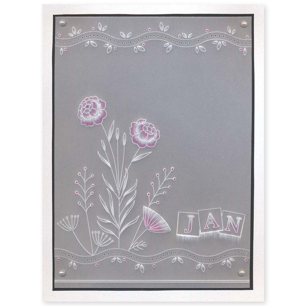 Meadow Grasses A5 Square Groovi Plate