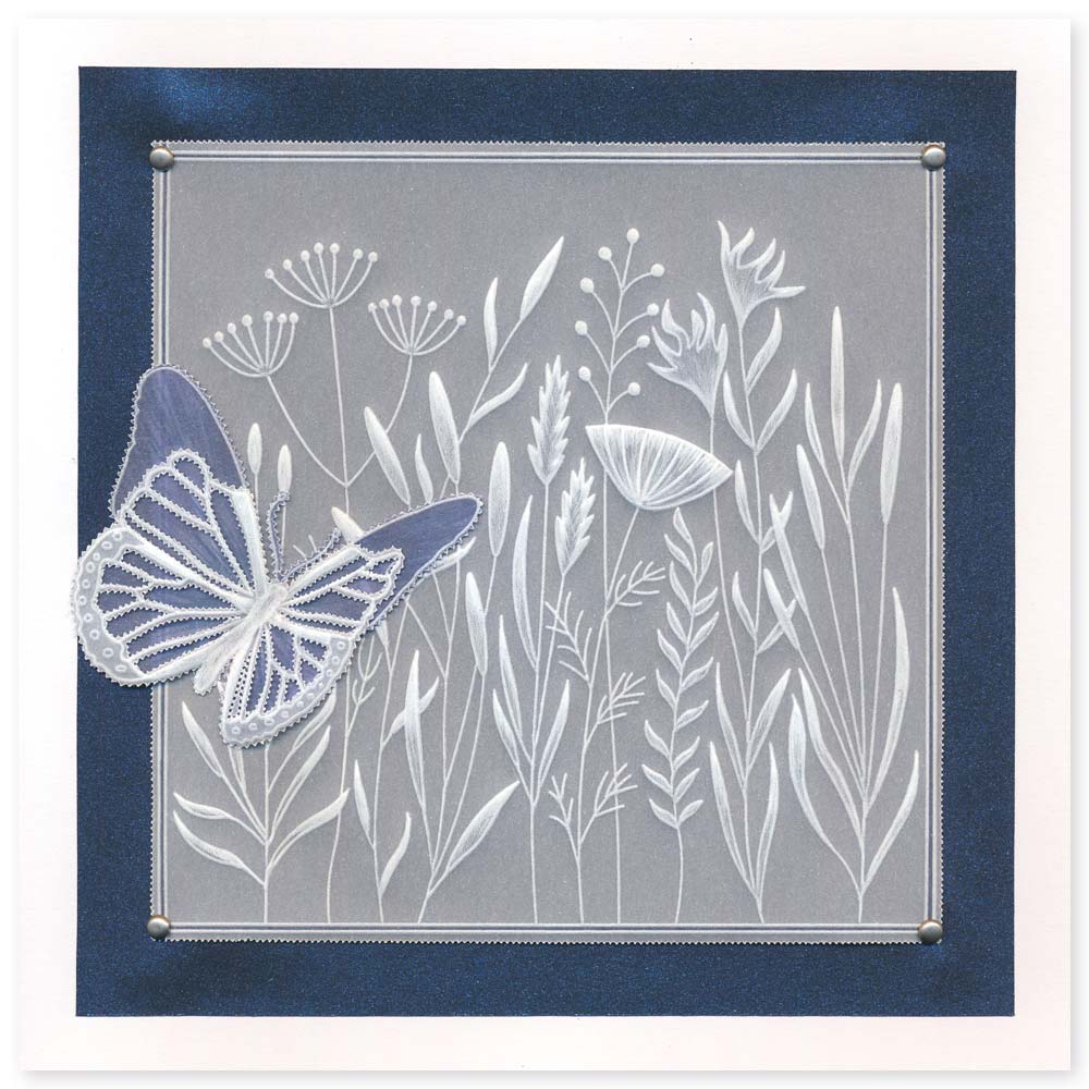 Butterfly Wreath A5 Square & A6 Square Groovi Plate