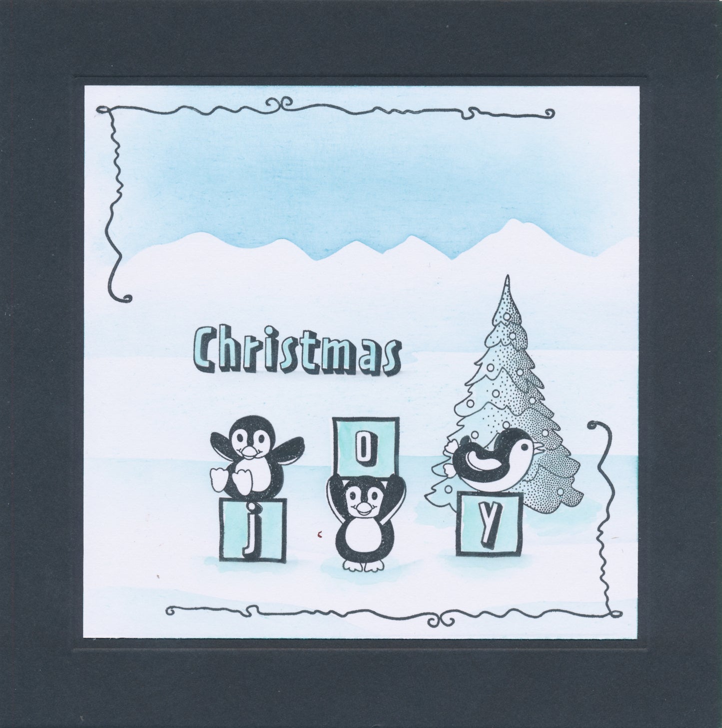 Penguins & Letterboxes A5 Stamp & Mask Set