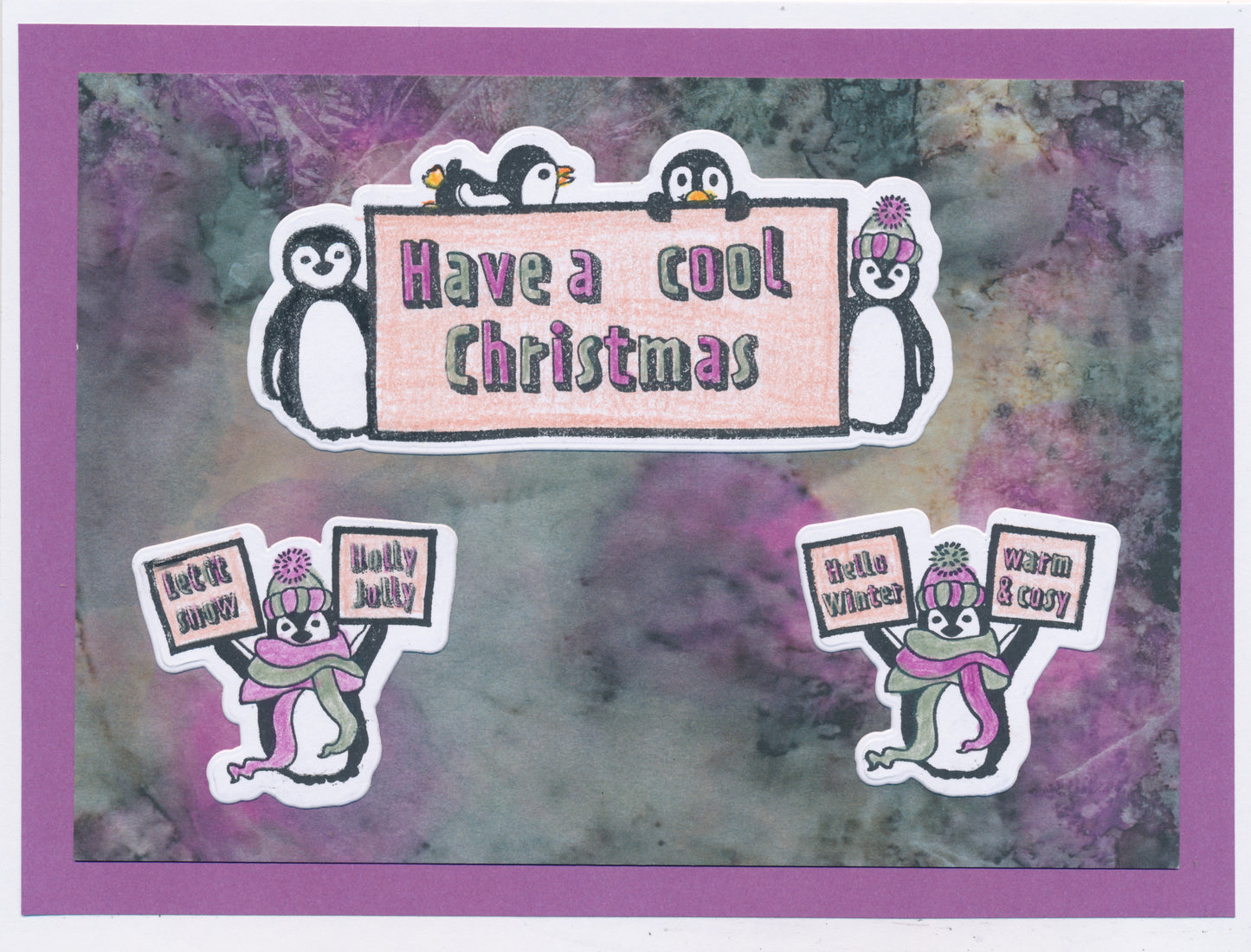 Penguins Mini Sentiments A7 Stamp Set